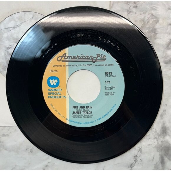 James Taylor Fire and Rain /Shower The People 45 Soft Rock 1970s American Pie - Picture 4 of 6